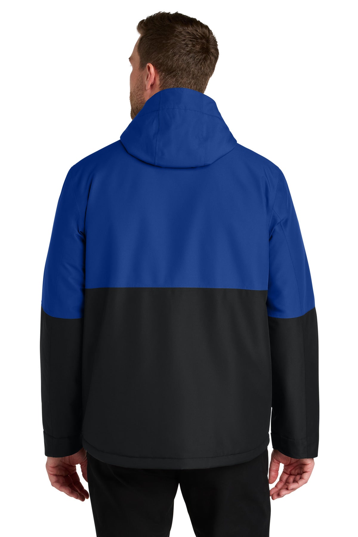 Custom Embroidered Port Authority Outerwear in True Royal/ Deep Black