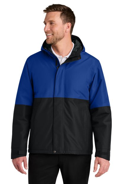 Custom Embroidered Port Authority Outerwear in True Royal/ Deep Black
