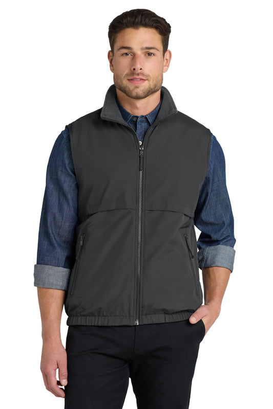 Custom Embroidered Port Authority Outerwear in Battleship Grey