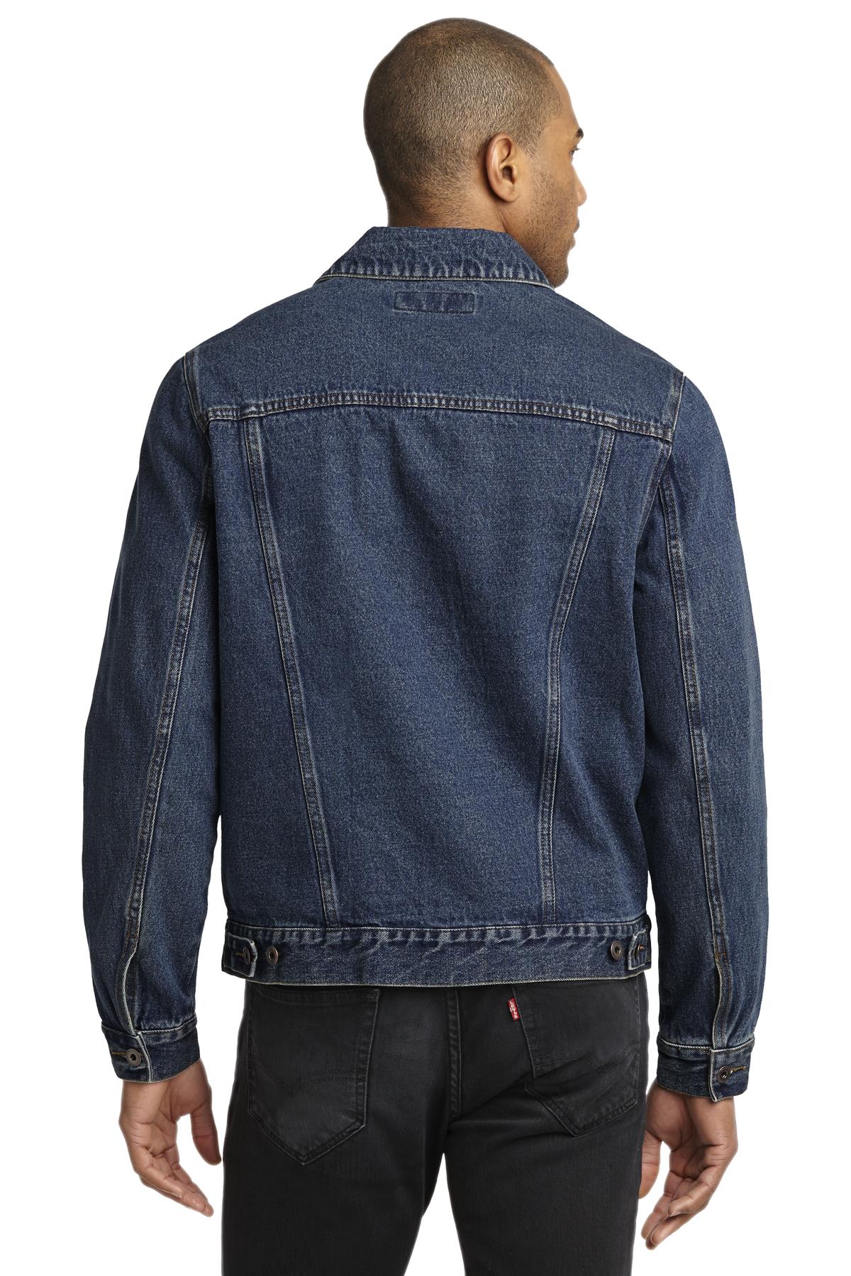 Custom Embroidered Port Authority Denim Jacket. J7620,Denim Blue
