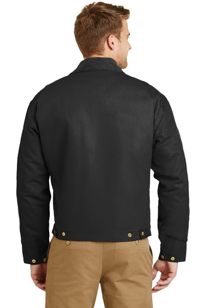 Custom Embroidered CornerStone - Duck Cloth Work Jacket.  J763,Black