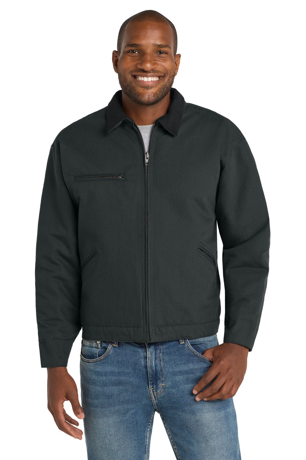 Custom Embroidered CornerStone Outerwear in Charcoal