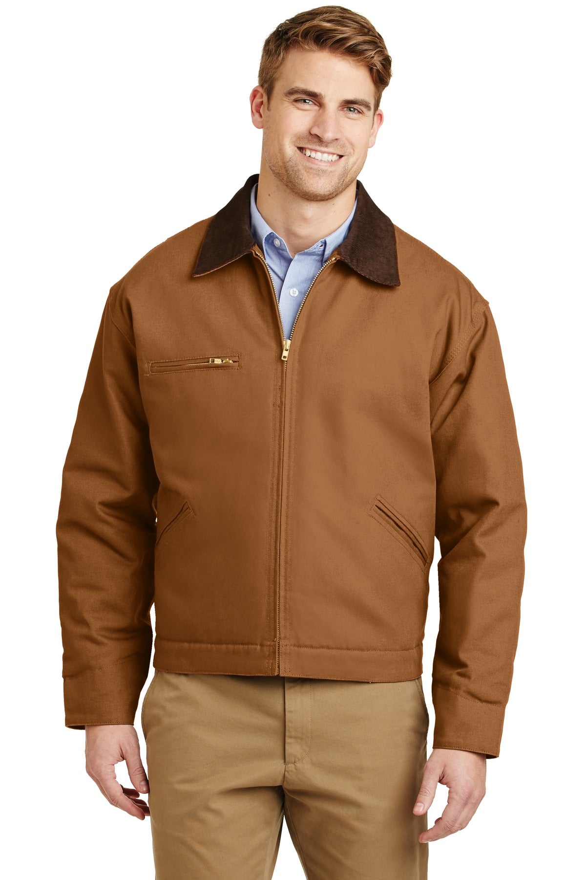 Custom Embroidered CornerStone Outerwear in Duck Brown