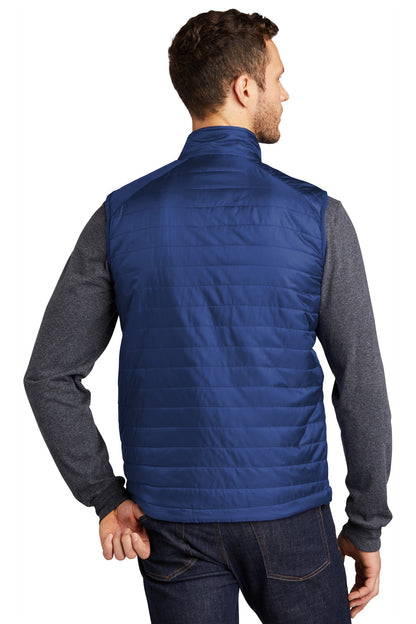Custom Embroidered Port Authority  Packable Puffy Vest J851,Cobalt Blue