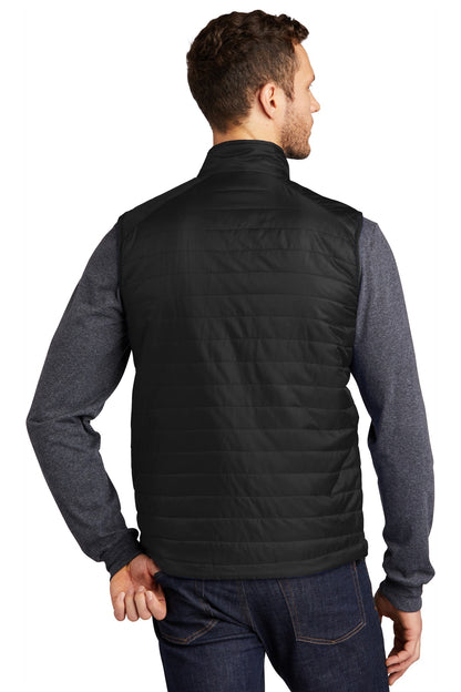 Custom Embroidered Port Authority  Packable Puffy Vest J851,Deep Black