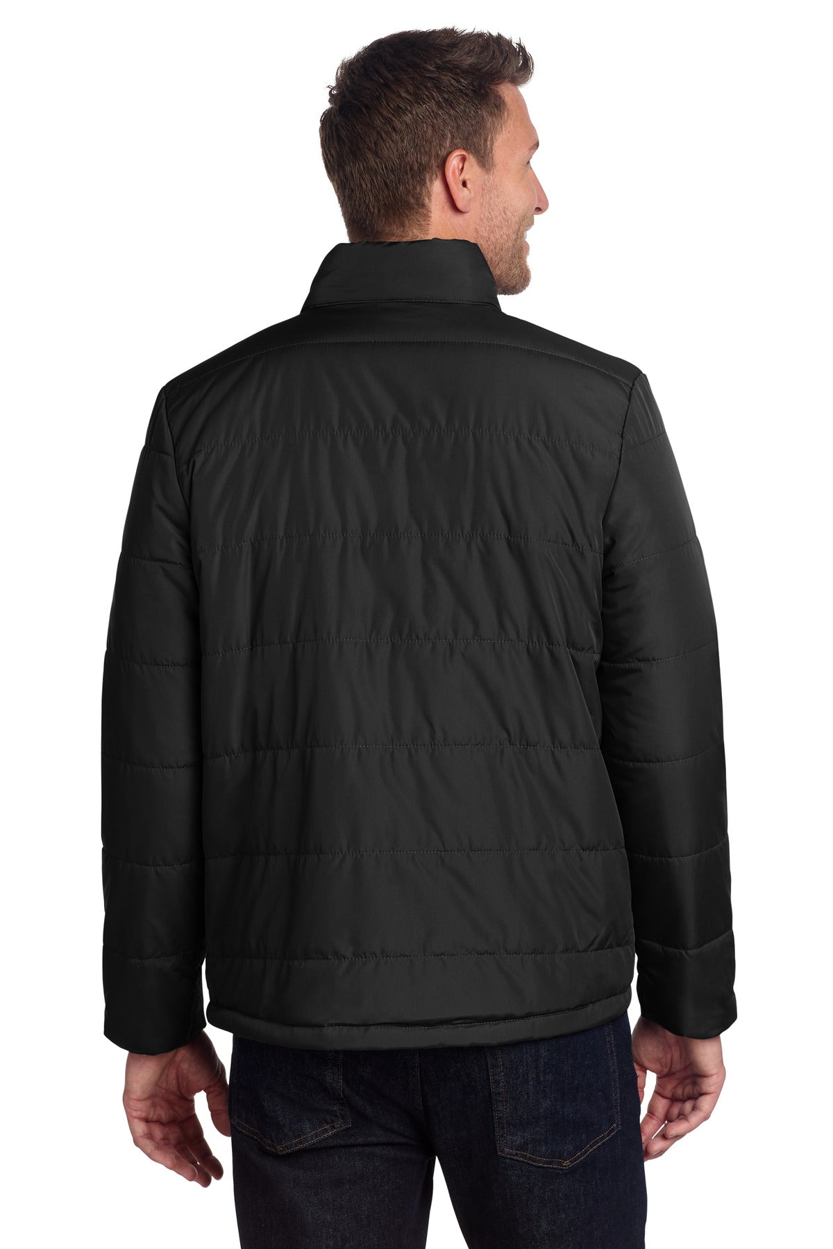 Custom Embroidered Port Authority Outerwear in Deep Black