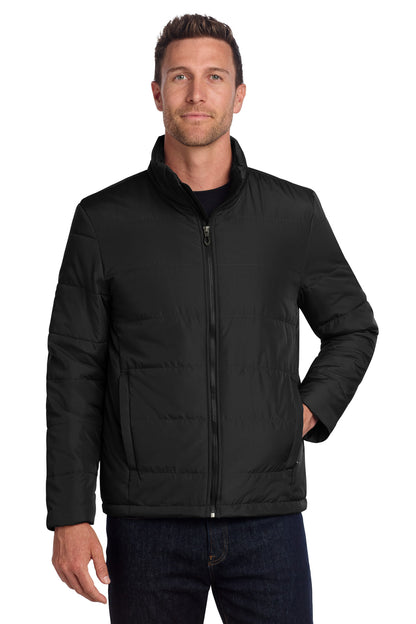 Custom Embroidered Port Authority Outerwear in Deep Black