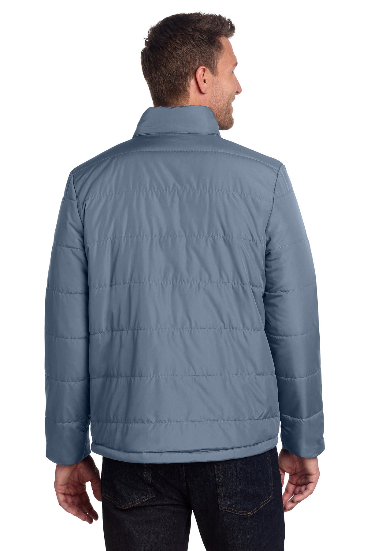 Custom Embroidered Port Authority Outerwear in Dusk Blue