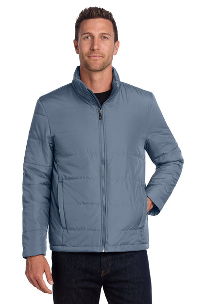 Custom Embroidered Port Authority Outerwear in Dusk Blue