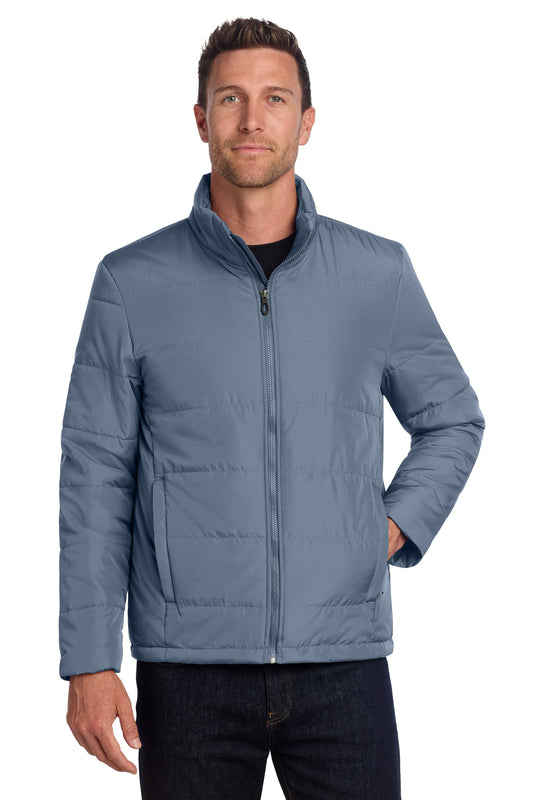 Custom Embroidered Port Authority Outerwear in Dusk Blue