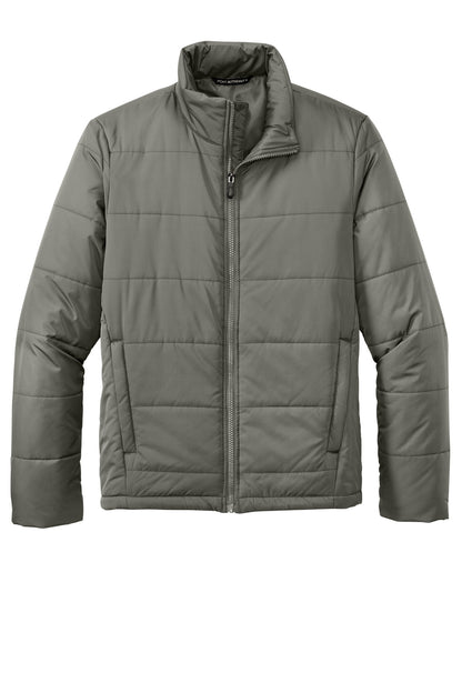 Custom Embroidered Port Authority Outerwear in Shadow Grey