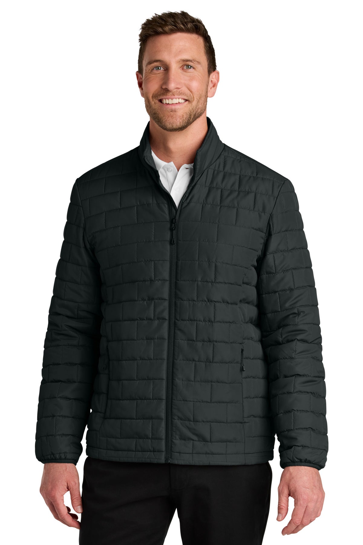Custom Embroidered Port Authority Outerwear in Deep Black