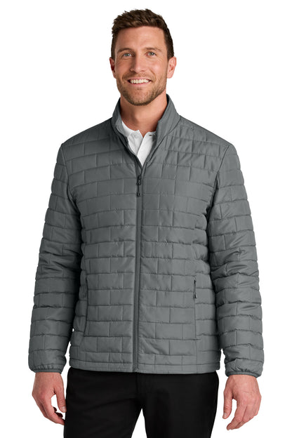 Custom Embroidered Port Authority Outerwear in Smoke Grey