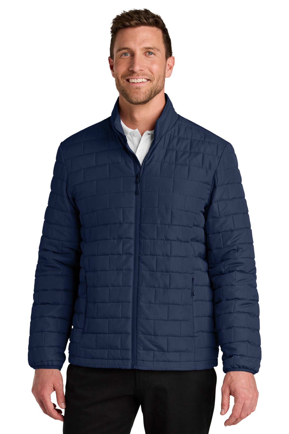 Custom Embroidered Port Authority Outerwear in True Navy