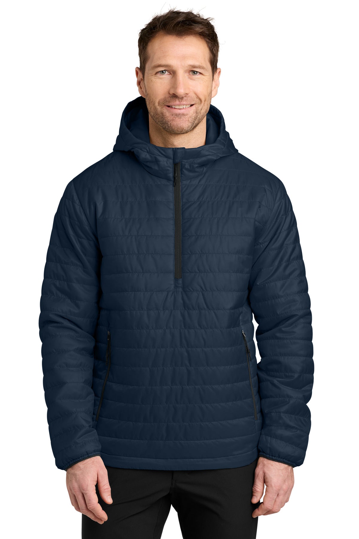 Custom Embroidered Port Authority Outerwear in River Blue Navy