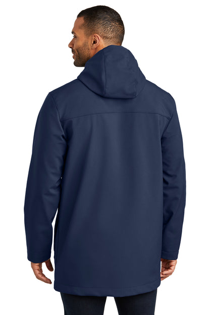 Custom Embroidered Port Authority Collective Outer Soft Shell Parka J919,River Blue Navy