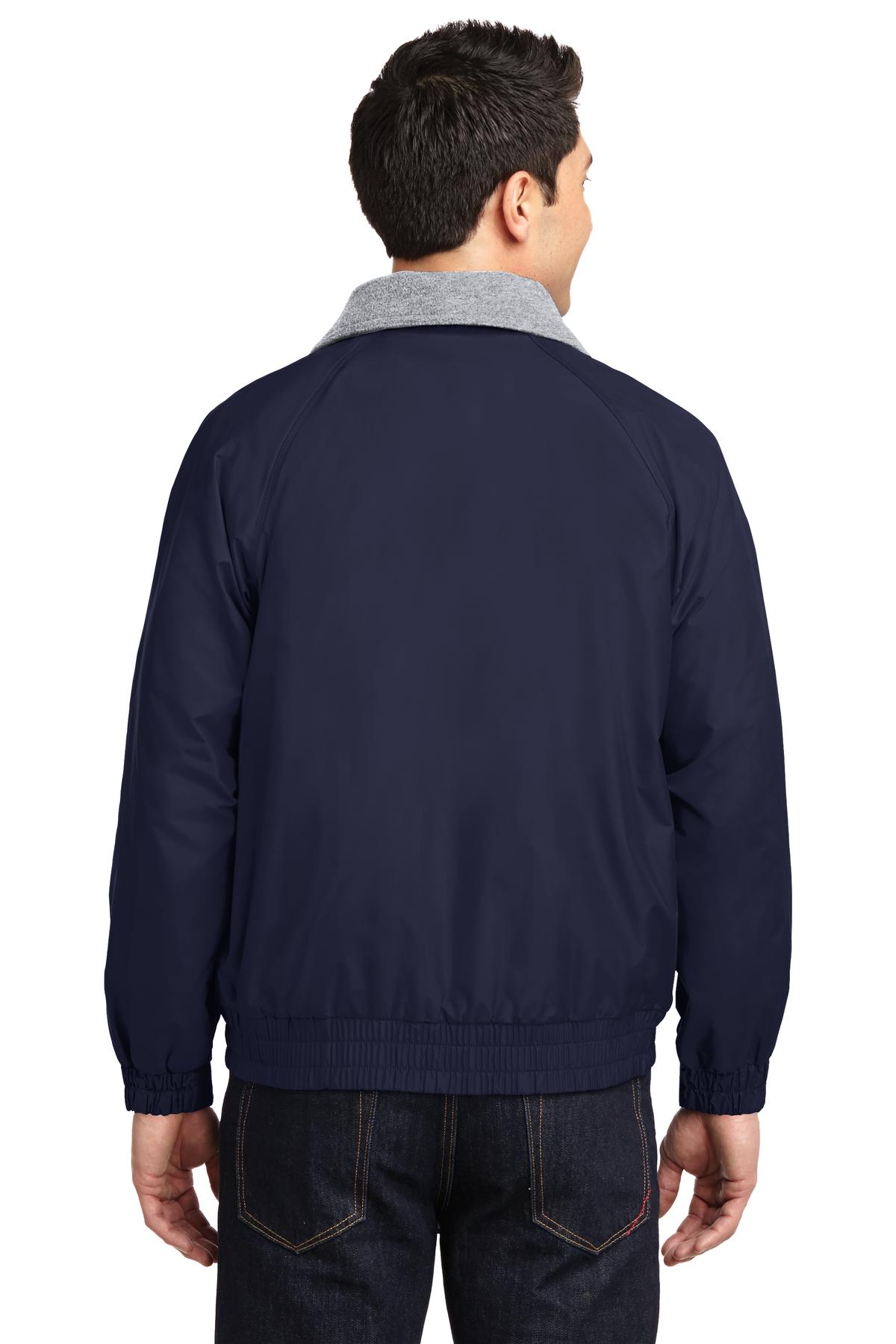 Custom Embroidered Port Authority Competitor Jacket. JP54,True Navy/ Grey Heather