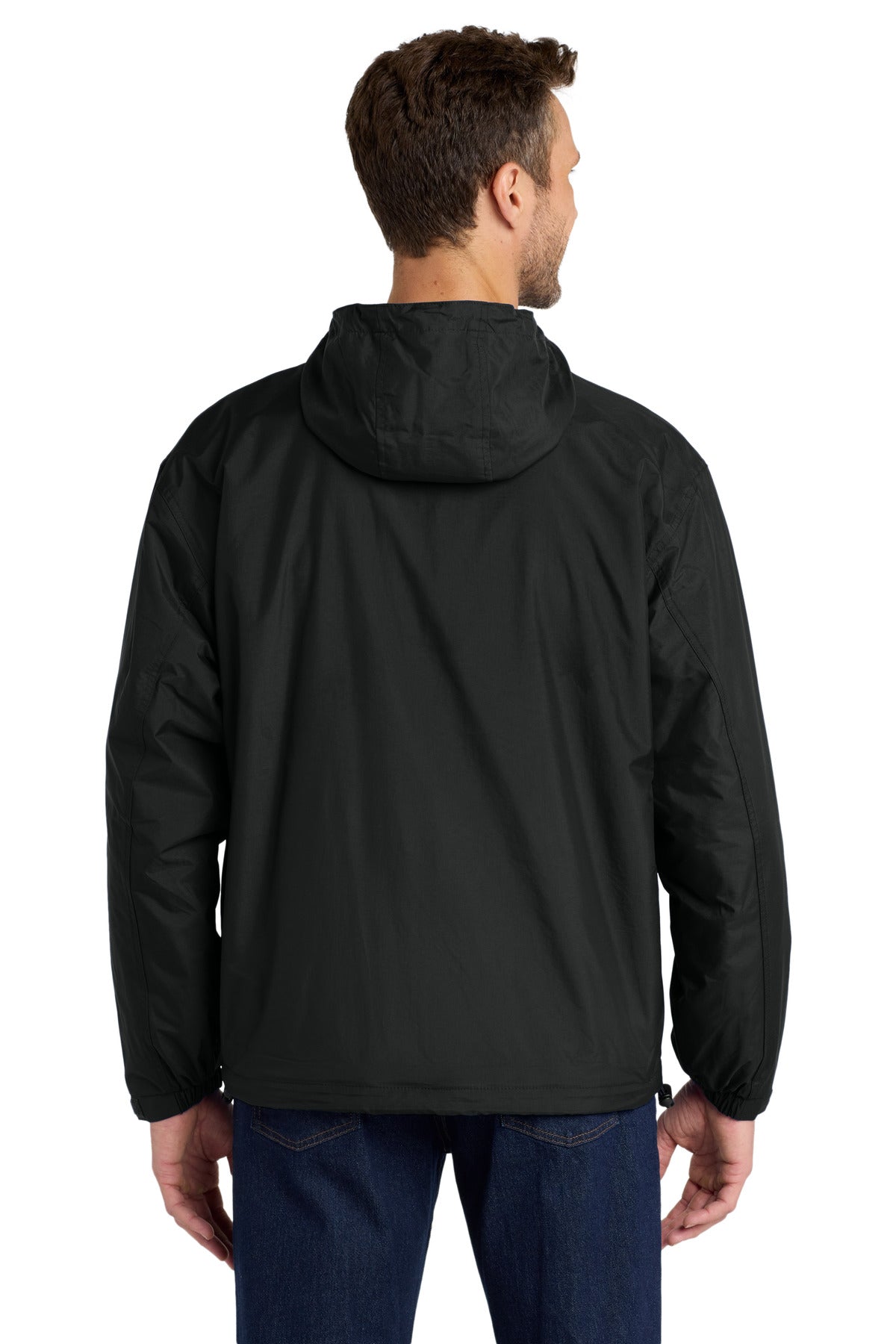 Custom Embroidered Port Authority Team Jacket.  JP56,Black/ Light Oxford