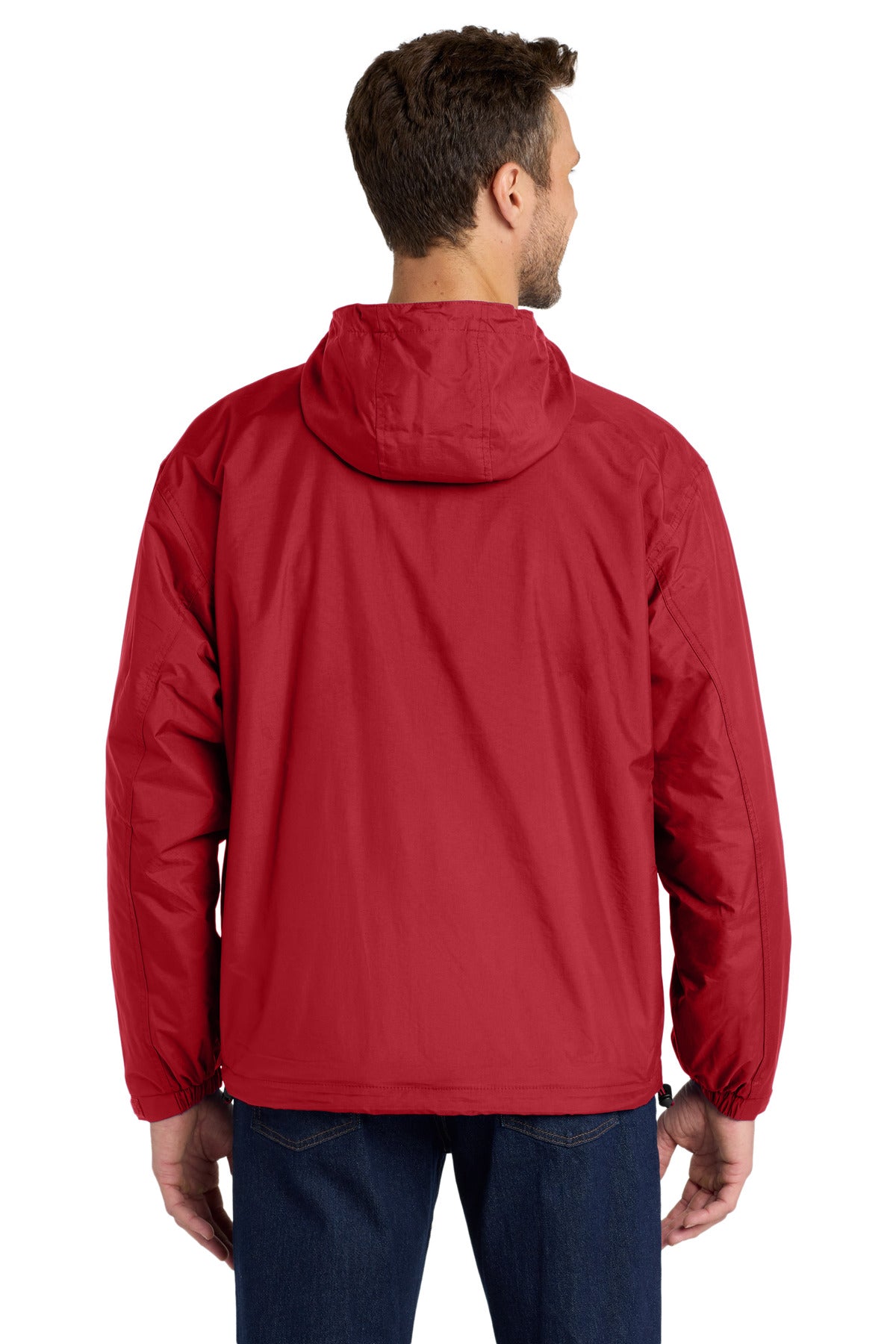 Custom Embroidered Port Authority Team Jacket.  JP56,Red/ Light Oxford
