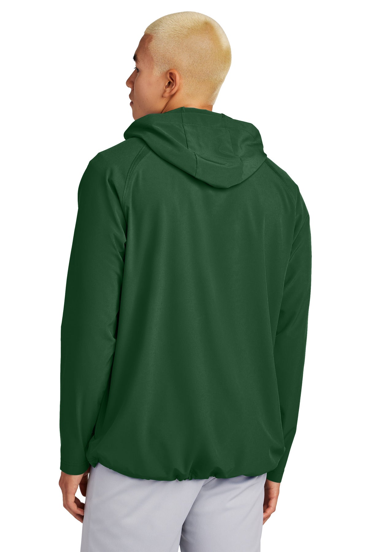 Custom Embroidered Sport-Tek Repeat 1/2-Zip Long Sleeve Hooded Jacket JST488,Forest Green