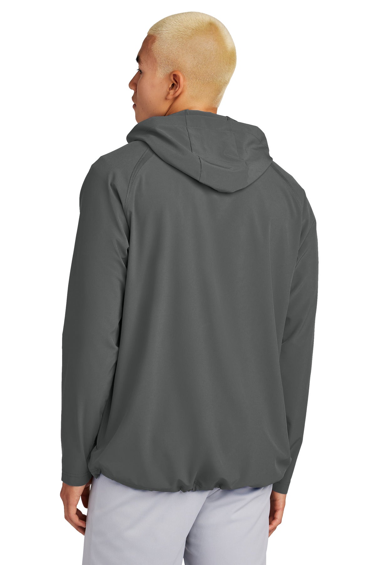 Custom Embroidered Sport-Tek Repeat 1/2-Zip Long Sleeve Hooded Jacket JST488,Iron Grey