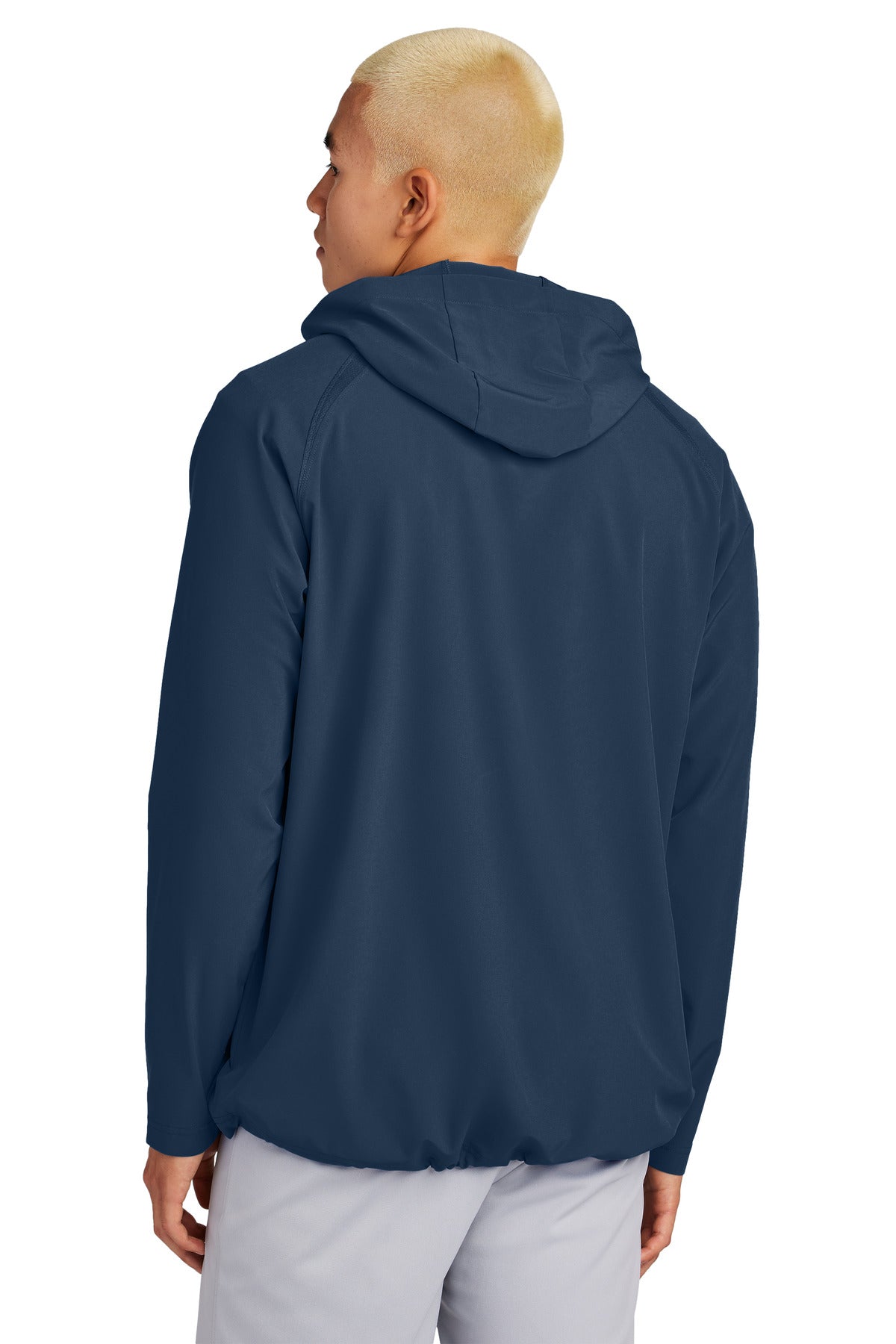 Custom Embroidered Sport-Tek Repeat 1/2-Zip Long Sleeve Hooded Jacket JST488,True Navy