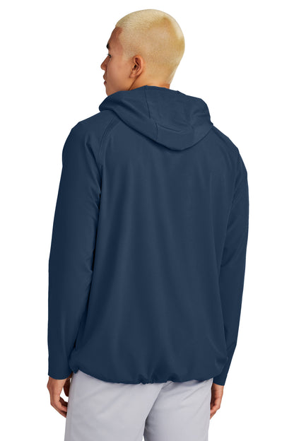 Custom Embroidered Sport-Tek Repeat 1/2-Zip Long Sleeve Hooded Jacket JST488,True Navy