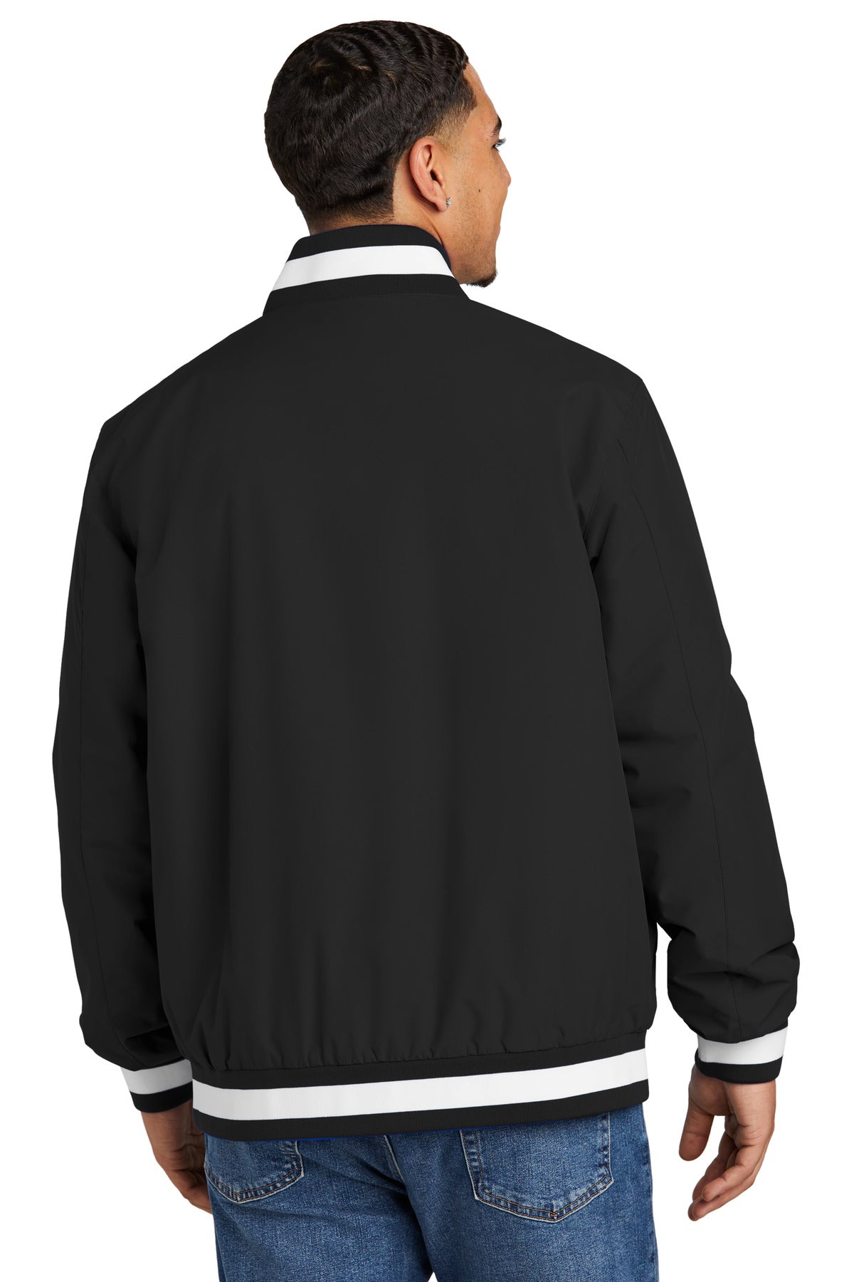 Custom Embroidered Sport-Tek Insulated Varsity Jacket JST58,Black