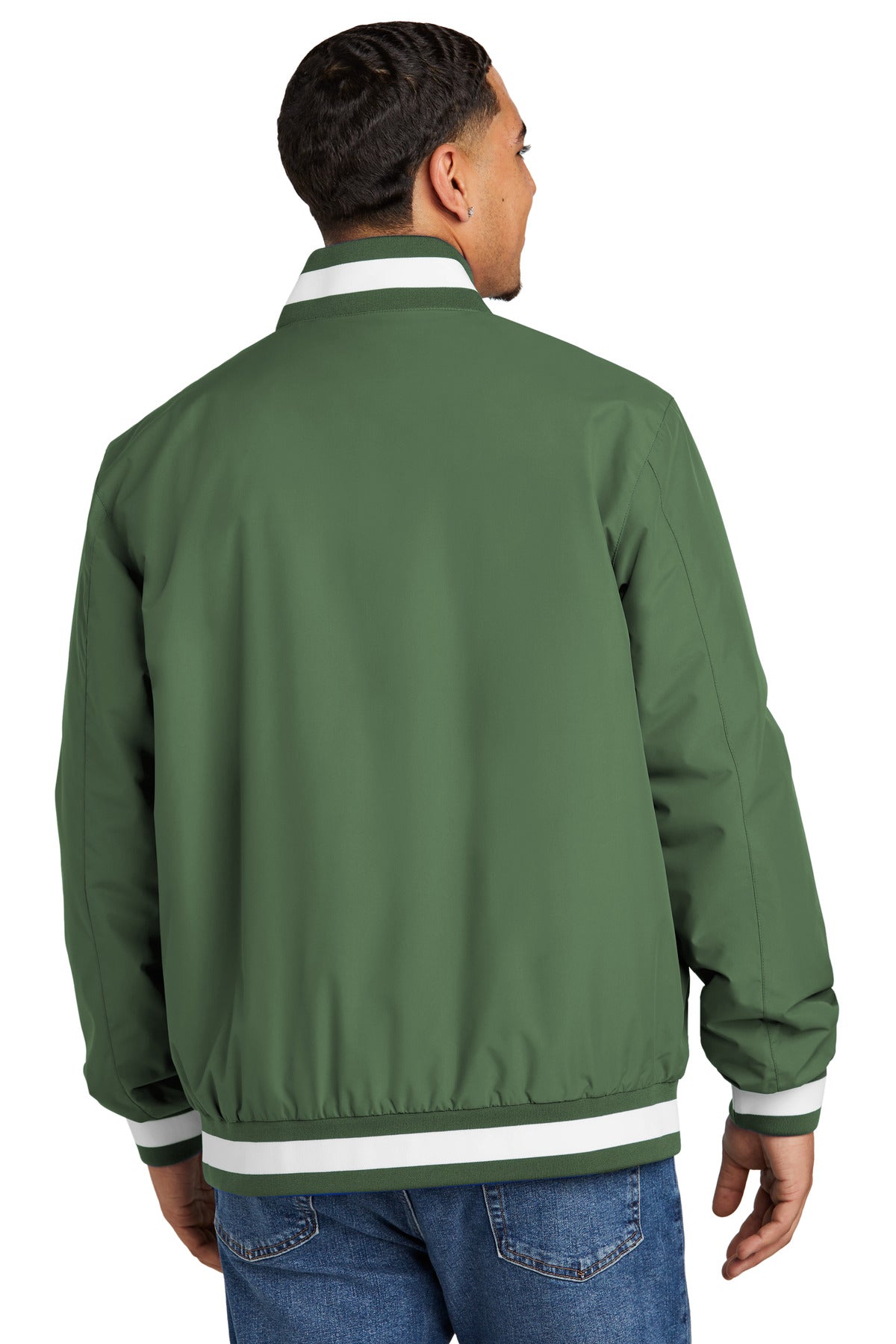 Custom Embroidered Sport-Tek Insulated Varsity Jacket JST58,Forest Green