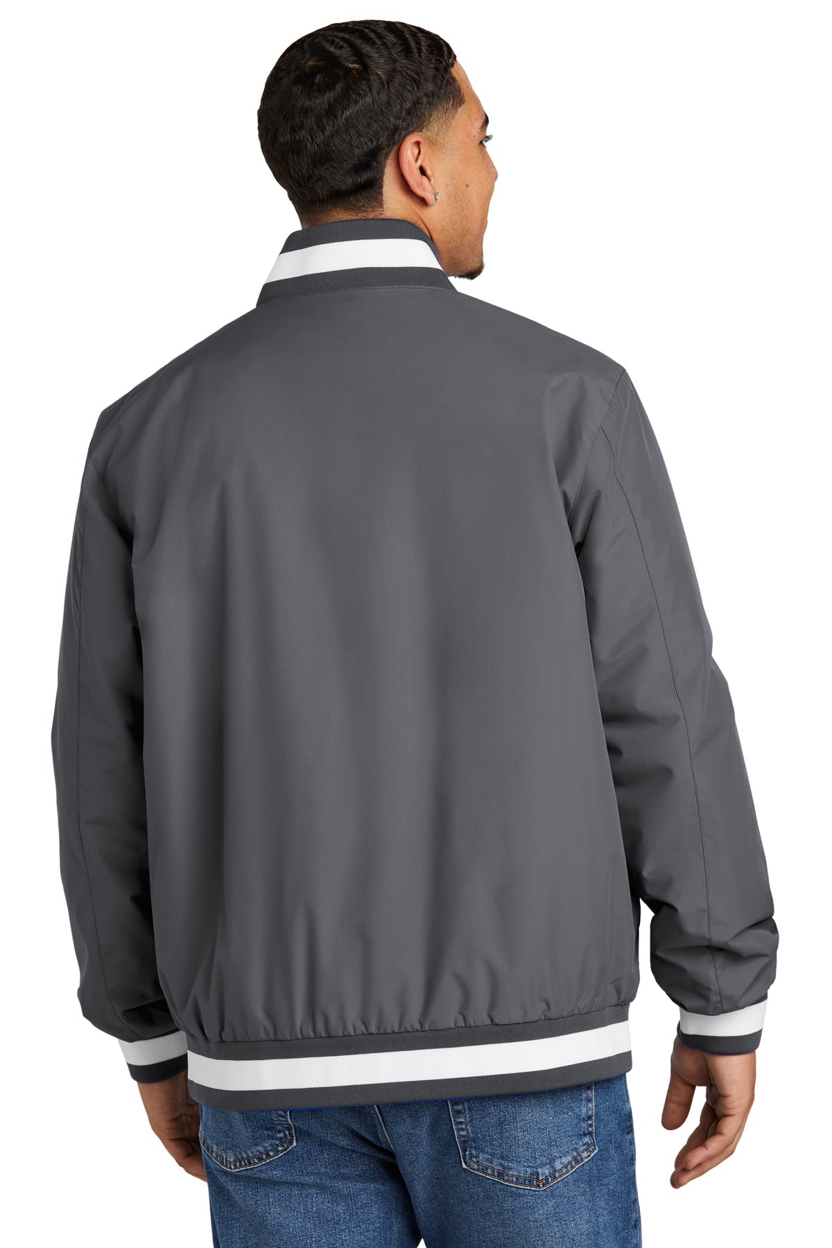 Custom Embroidered Sport-Tek Insulated Varsity Jacket JST58,Graphite