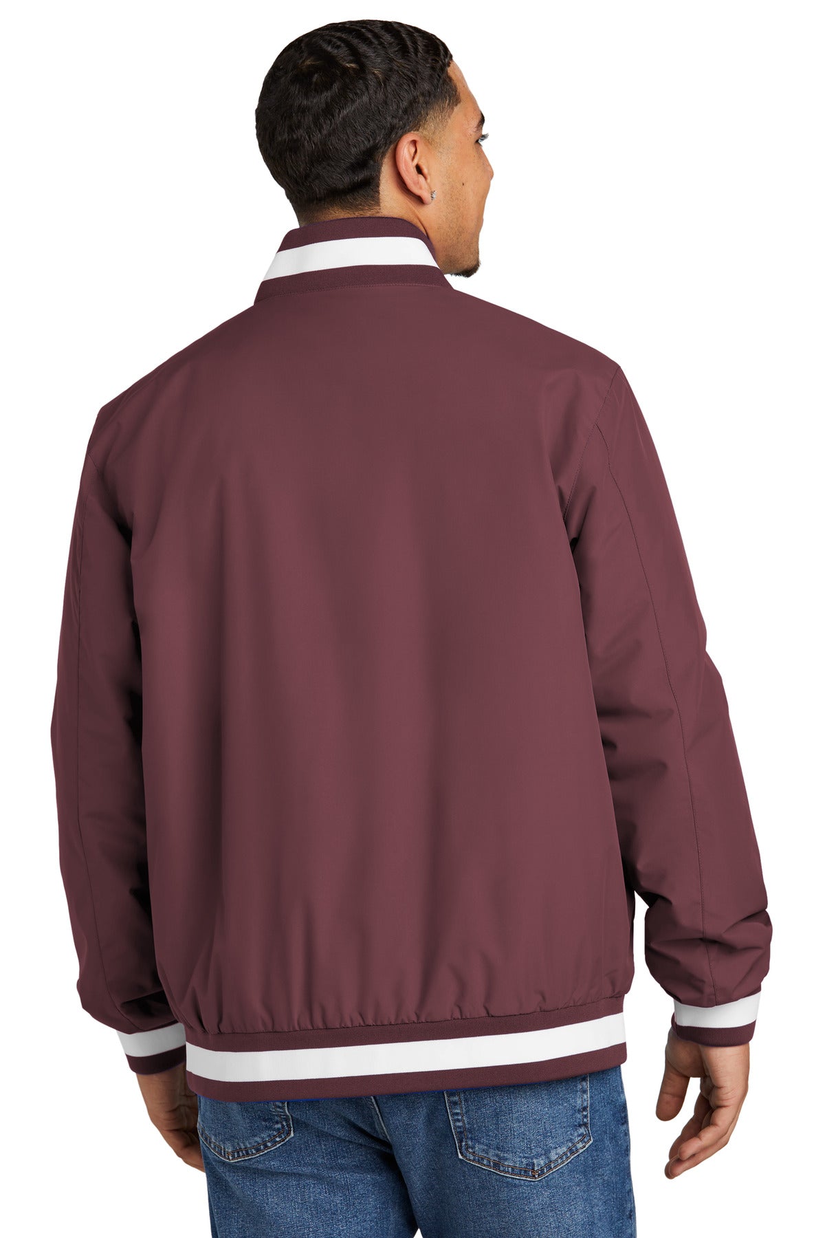 Custom Embroidered Sport-Tek Insulated Varsity Jacket JST58,Maroon