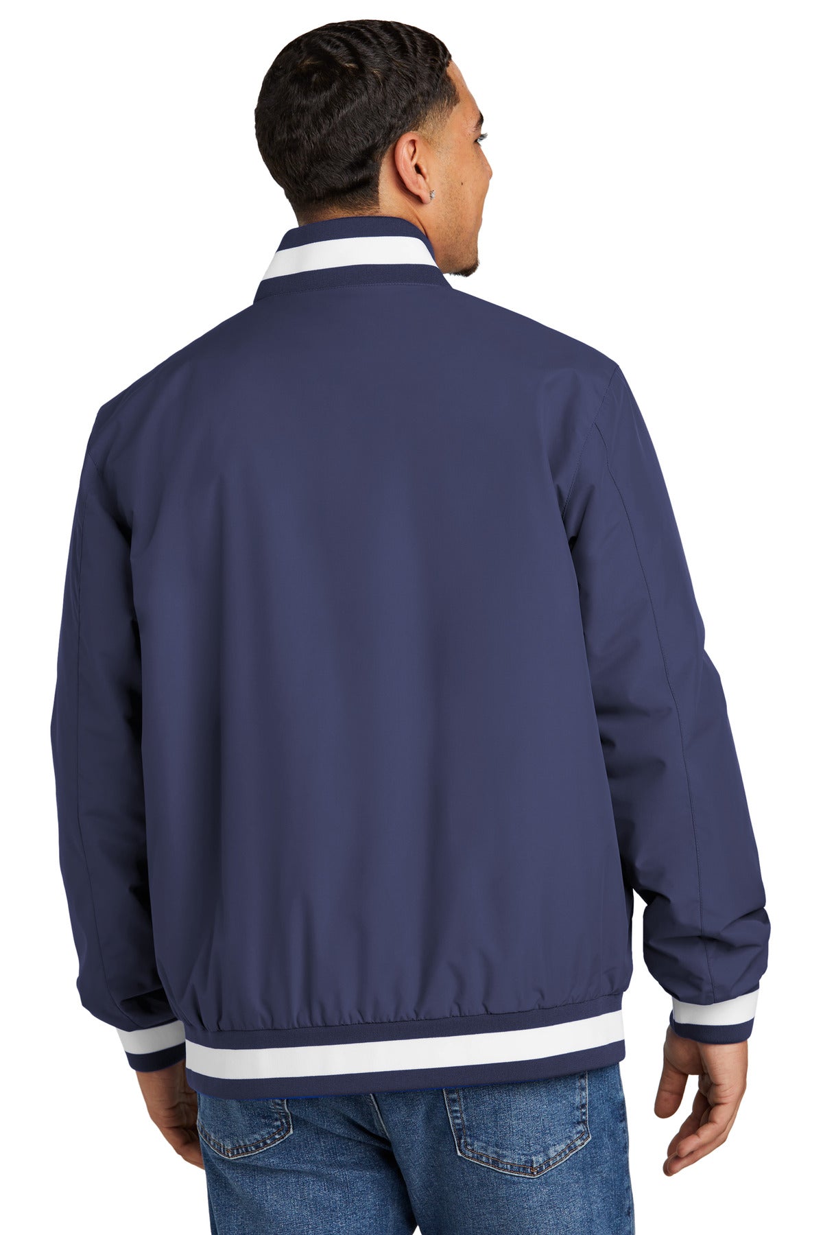Custom Embroidered Sport-Tek Insulated Varsity Jacket JST58,True Navy