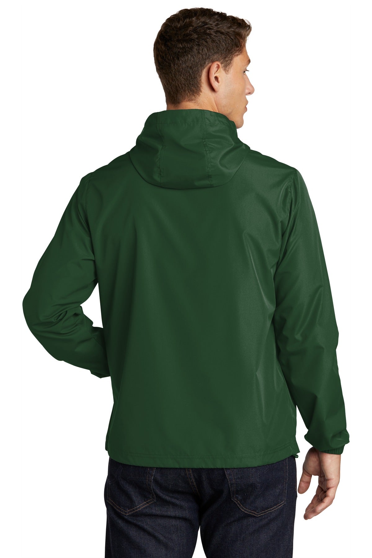 Custom Embroidered Sport-Tek  Packable Anorak. JST66,Forest Green