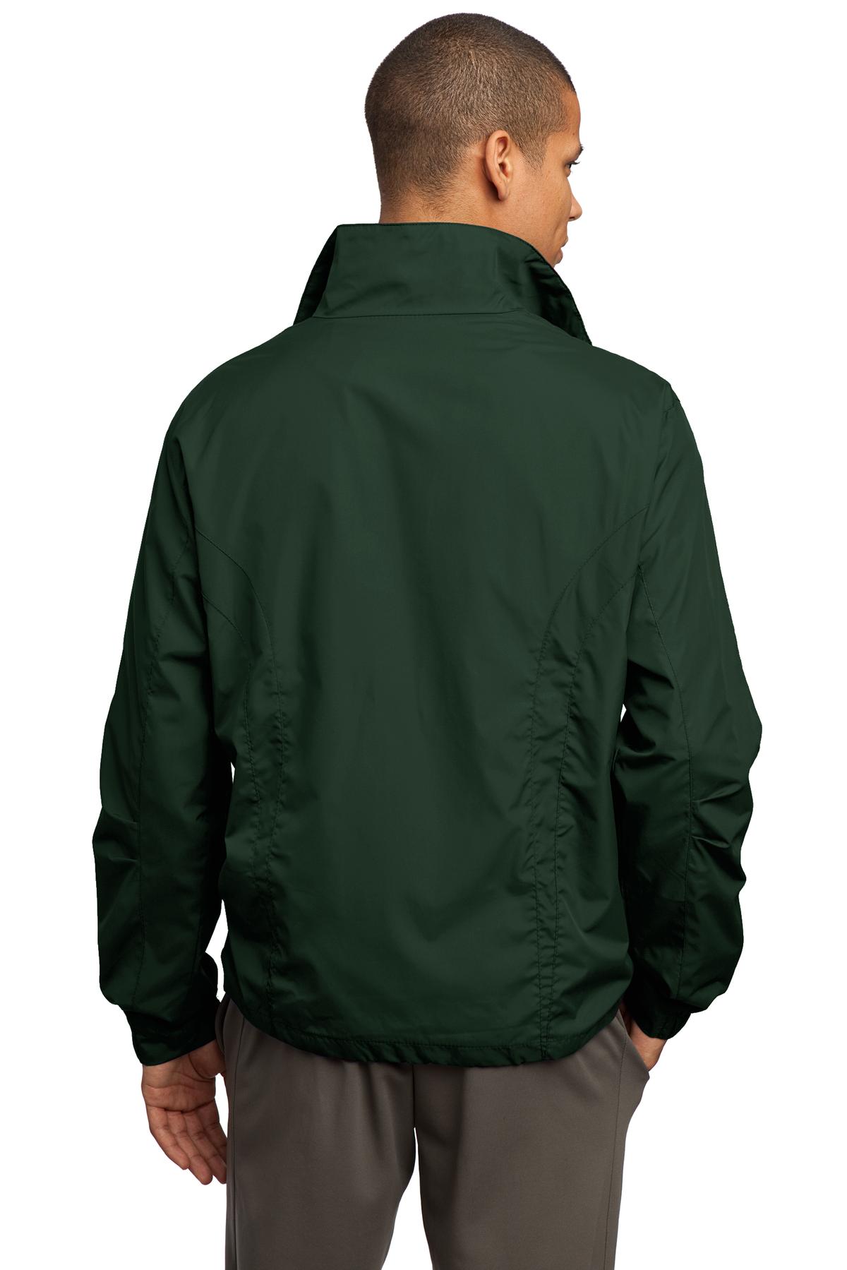 Custom Embroidered Sport-Tek Full-Zip Wind Jacket. JST70,Forest Green