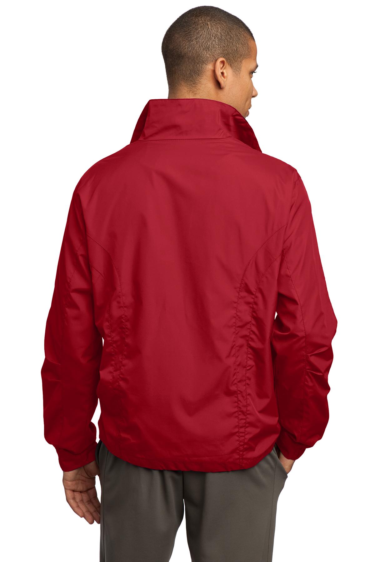 Custom Embroidered Sport-Tek Full-Zip Wind Jacket. JST70,True Red