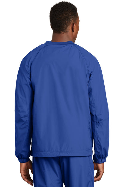 Custom Embroidered Sport-Tek V-Neck Raglan Wind Shirt. JST72,True Royal