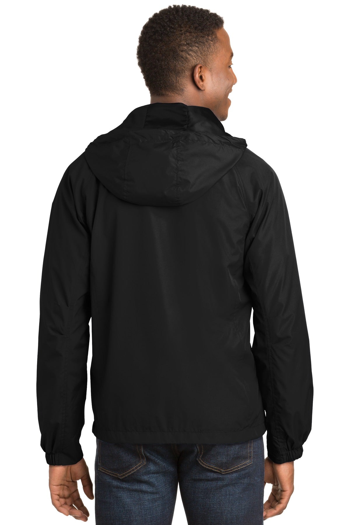 Custom Embroidered Sport-Tek Hooded Raglan Jacket. JST73,Black