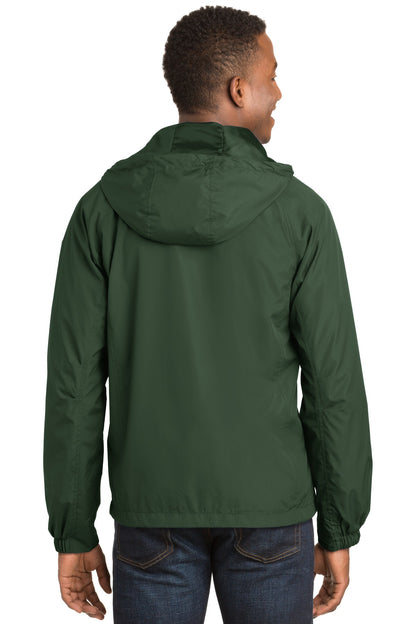 Custom Embroidered Sport-Tek Hooded Raglan Jacket. JST73,Forest Green