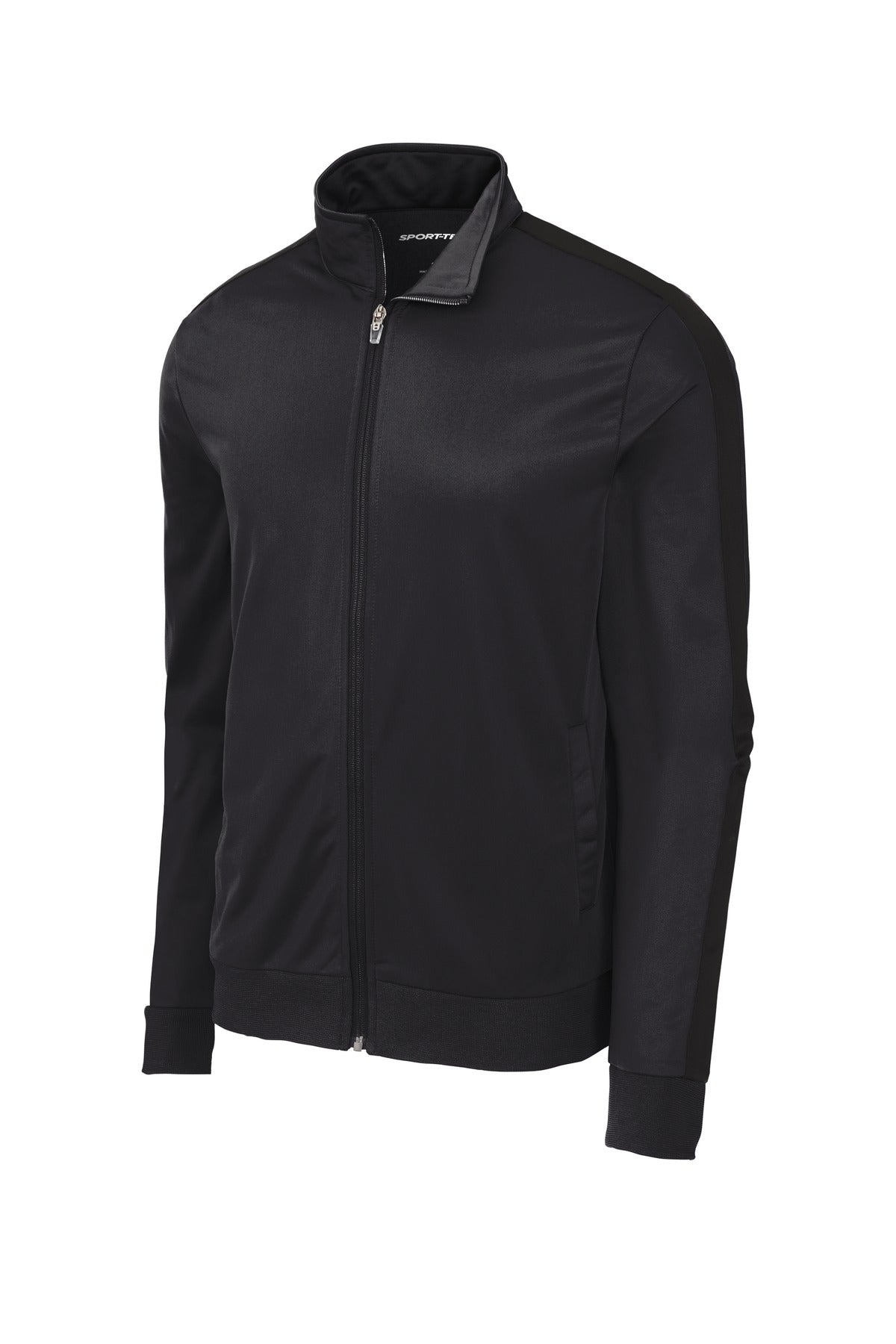 Sport-Tek  Tricot Sleeve Stripe Track Jacket. JST94