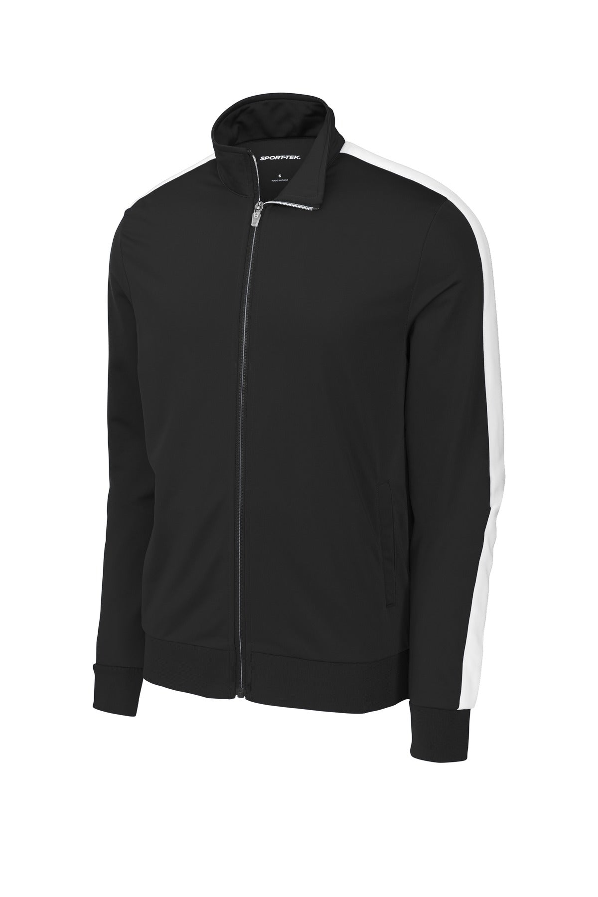 Sport-Tek  Tricot Sleeve Stripe Track Jacket. JST94