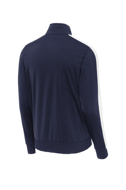 Sport-Tek  Tricot Sleeve Stripe Track Jacket. JST94