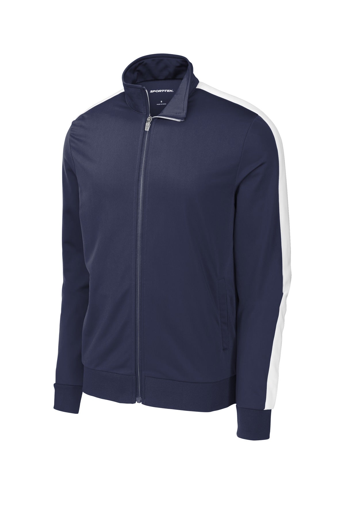 Sport-Tek  Tricot Sleeve Stripe Track Jacket. JST94