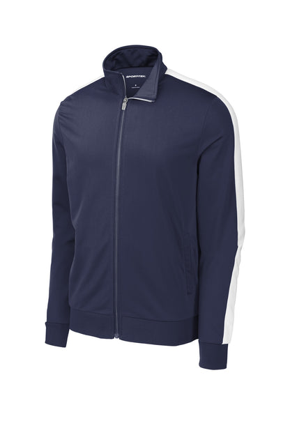 Sport-Tek  Tricot Sleeve Stripe Track Jacket. JST94