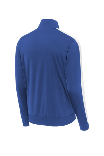 Sport-Tek  Tricot Sleeve Stripe Track Jacket. JST94