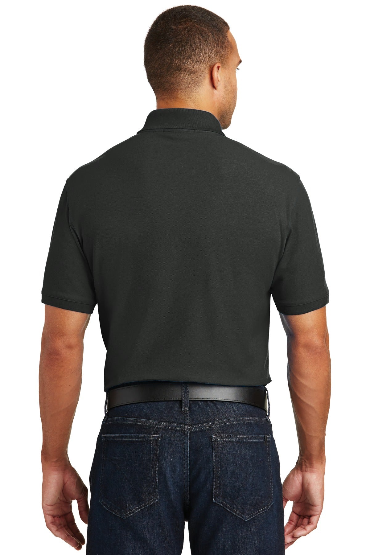 Custom Embroidered Port Authority Core Classic Pique Pocket Polo. K100P,Deep Black