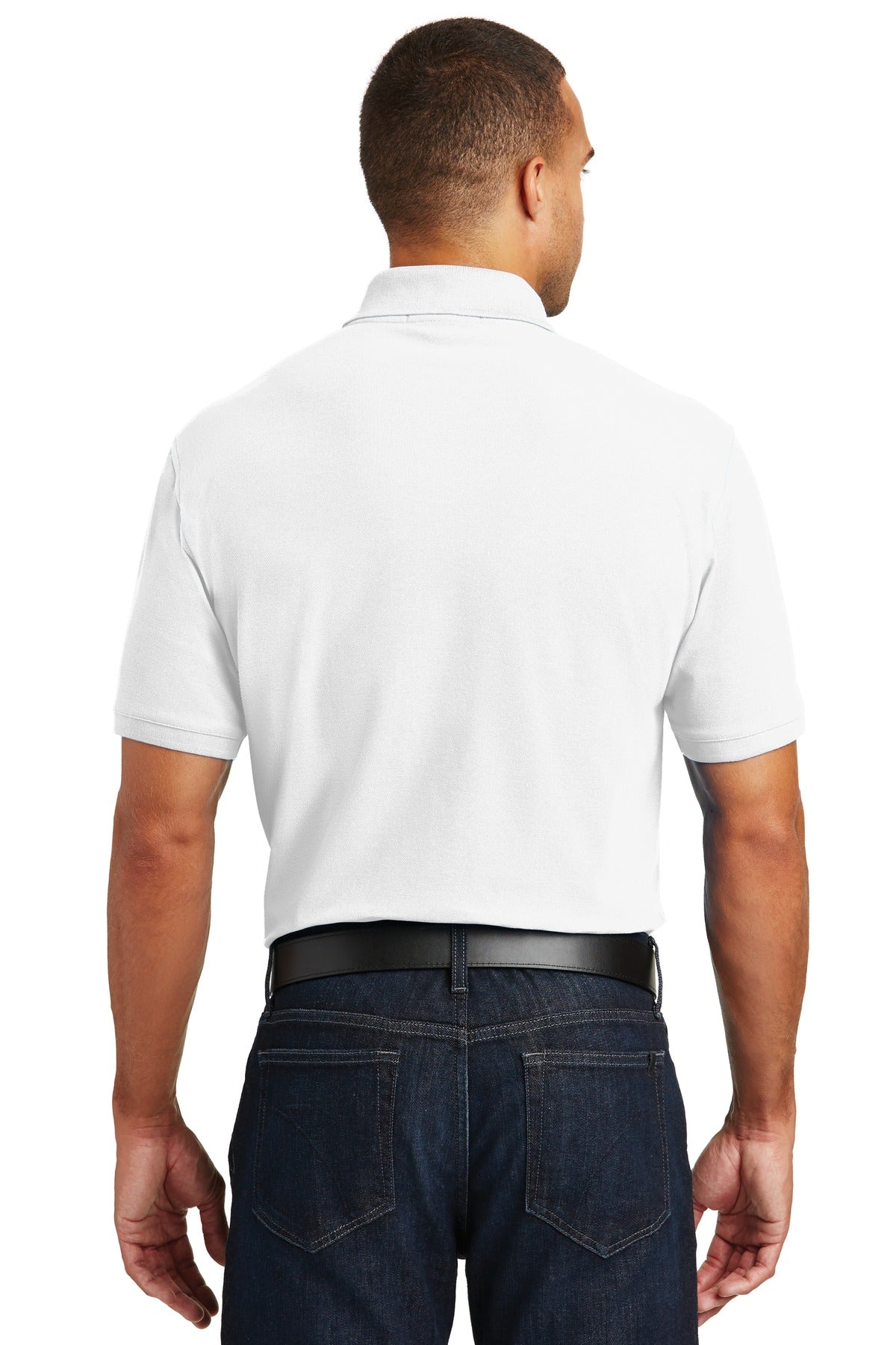 Custom Embroidered Port Authority Core Classic Pique Polo. K100,White