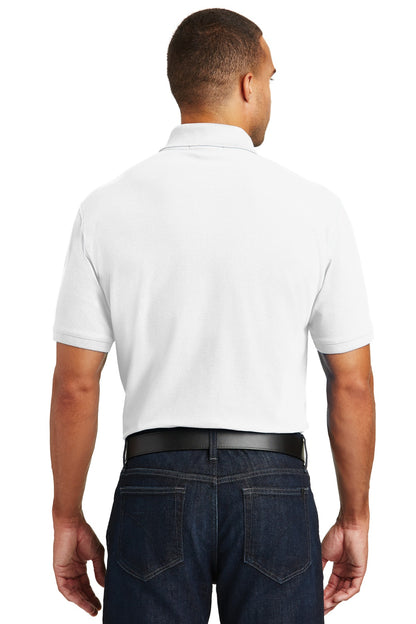 Custom Embroidered Port Authority Core Classic Pique Polo. K100,White