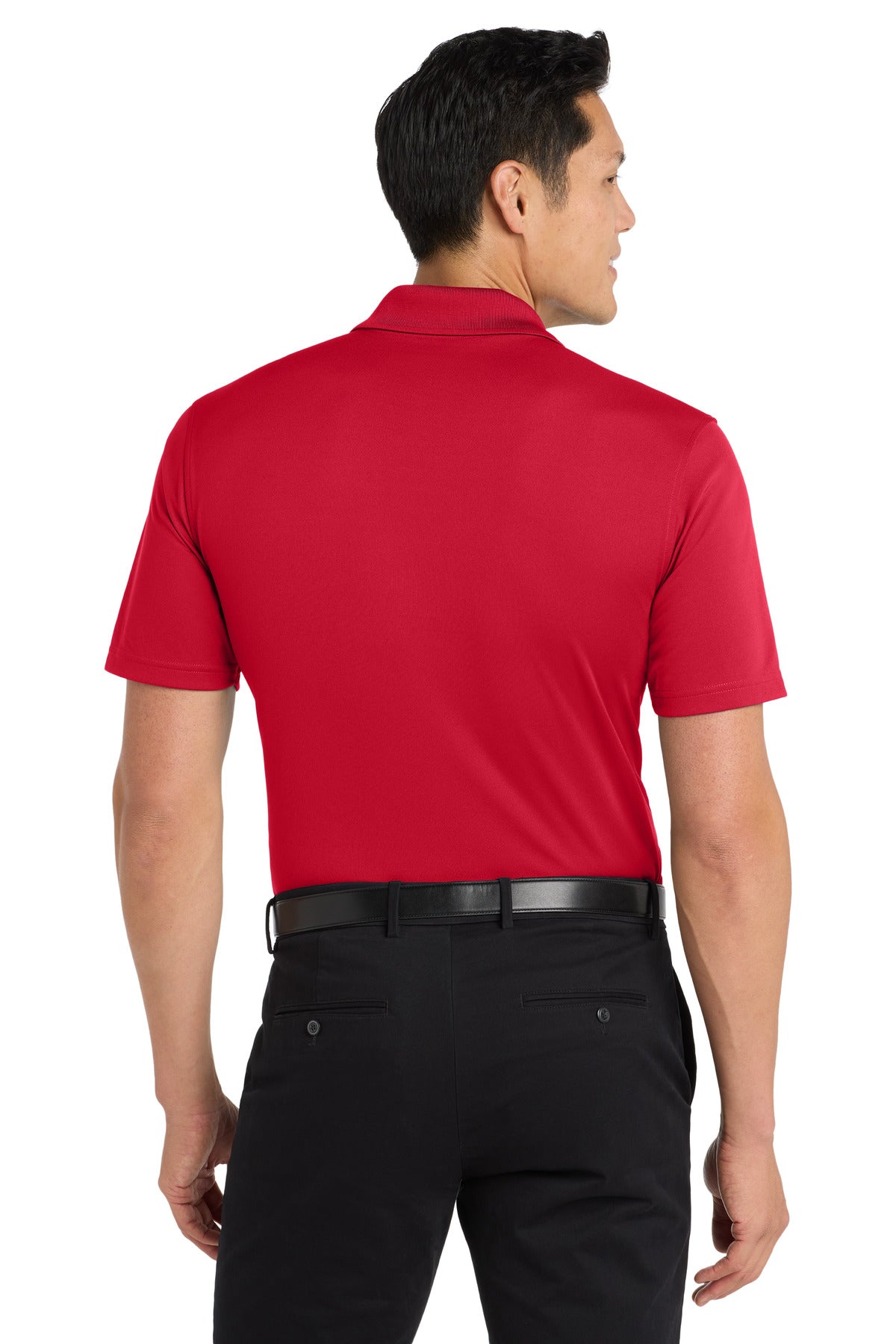 Custom Embroidered Port Authority Dry Zone UV Micro-Mesh Pocket Polo. K110P,Rich Red