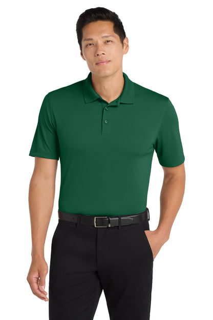 Custom Embroidered Port Authority Polos in Deep Forest Green