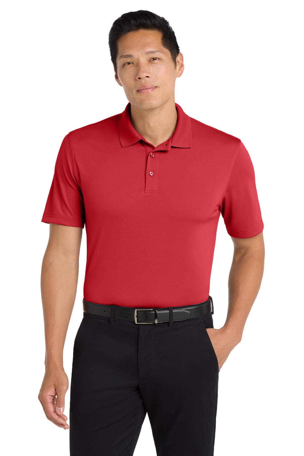 Custom Embroidered Port Authority Polos in Rich Red